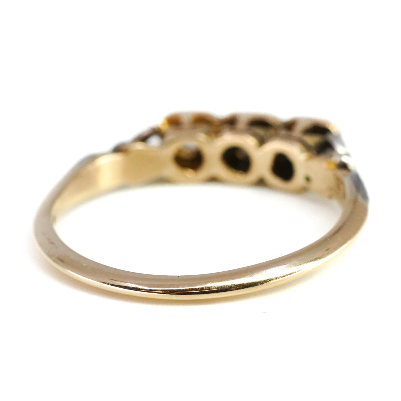 Vintage 18ct Yellow Gold & Platinum Diamond Trilogy Ring Size J 1/2 #65251 Vintage 18ct Yellow Gold & Platinum Diamond Trilogy Ring Size J 1/2 #65251 - Image 7