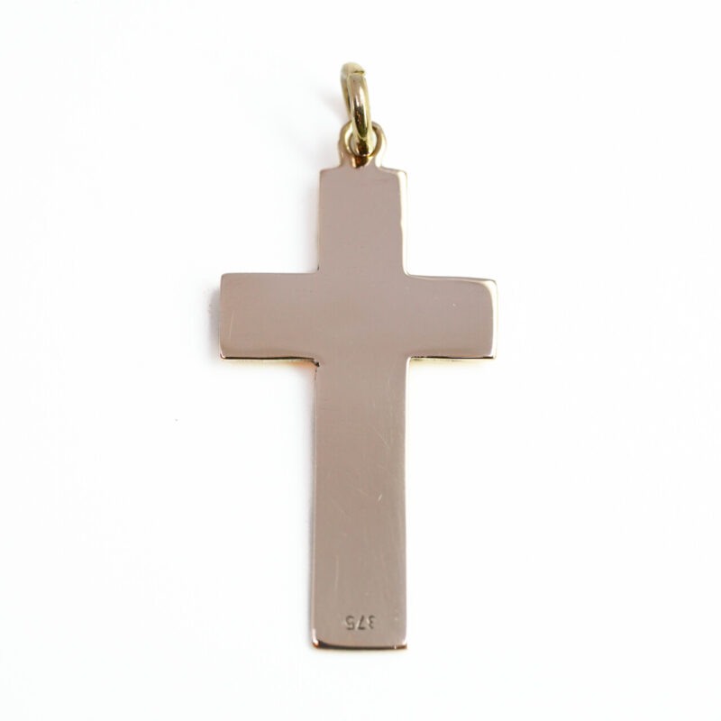 9ct Pale Yellow Gold Cross Pendant #4255-43 - Image 6