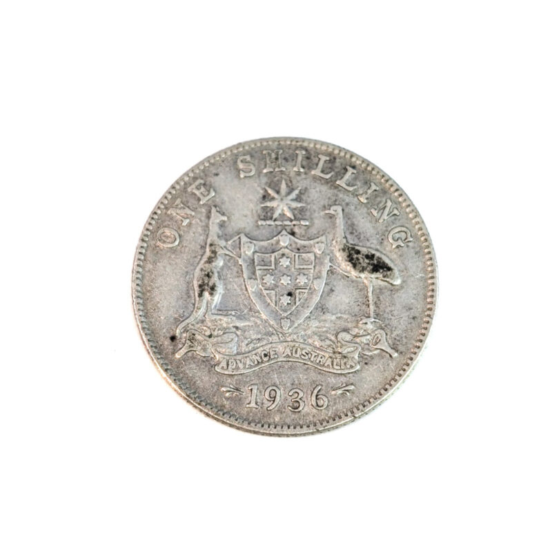 1936 Australian Shilling – Sterling Silver (92.5%) – King George V – Excellent Grade #64292-22