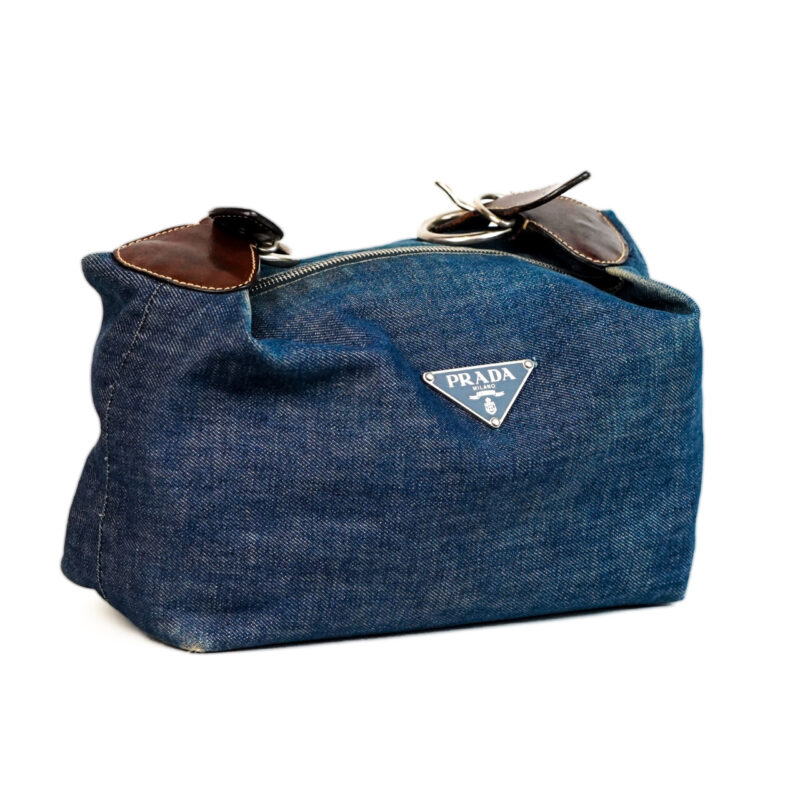 バッグ PRADA Blue Denim Pouch Bag PRADA Blue Denim Pouch Bag Prada