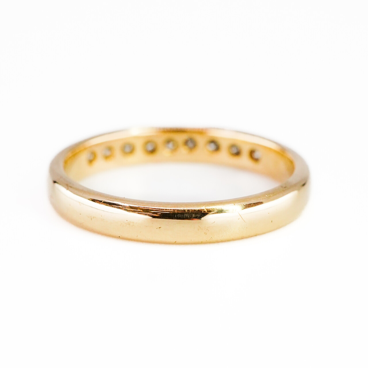 18ct Yellow Gold Diamond Channel Set Eternity Ring Band Size N #65958 18ct Yellow Gold Diamond Channel Set Eternity Ring Band Size N #65958 - Image 4
