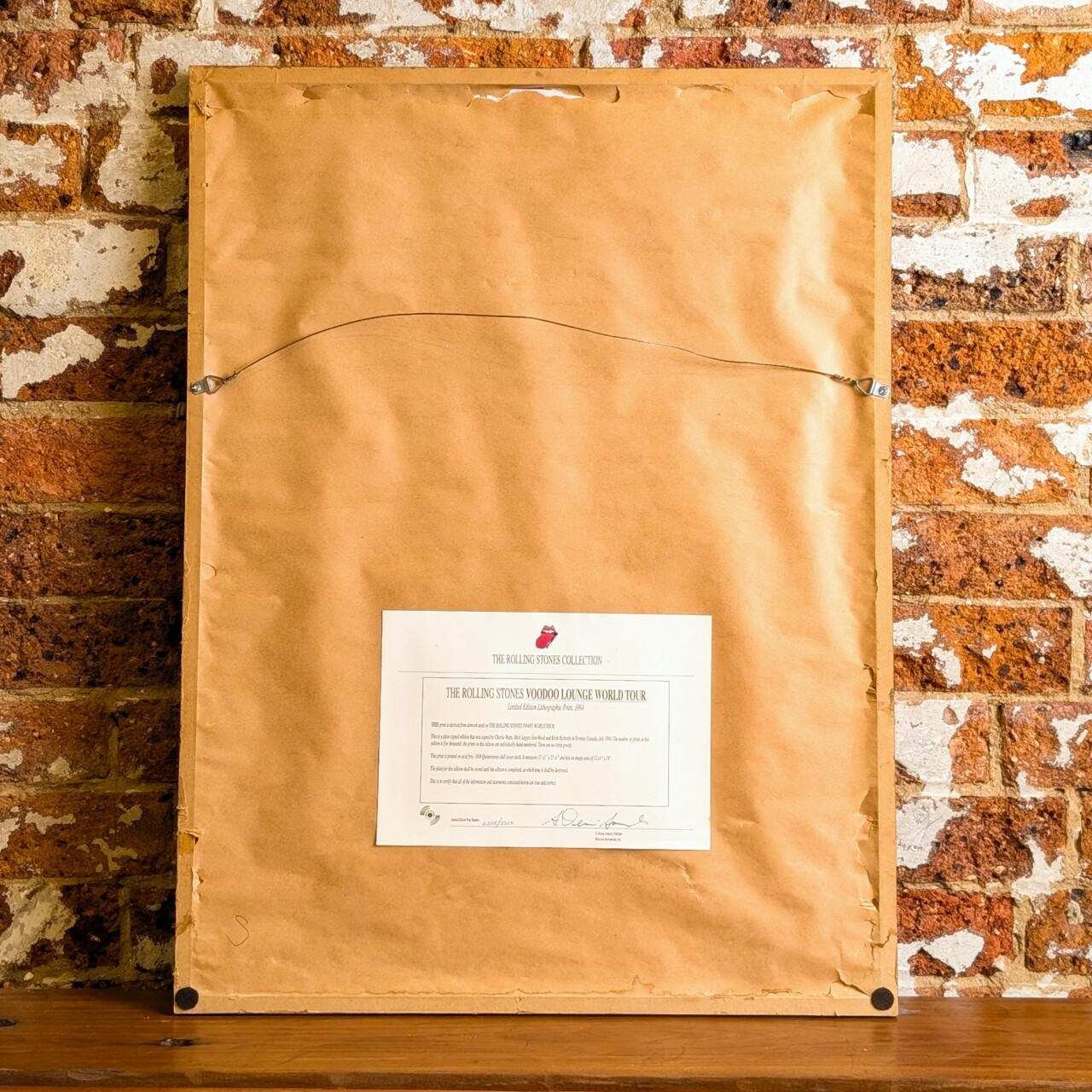 Rolling Stones Limited Edition Voodoo Lounge 1994/95 Tour Poster Tickets & COA #65990 Rolling Stones Limited Edition Voodoo Lounge 1994/95 Tour Poster Tickets & COA #65990 - Image 6