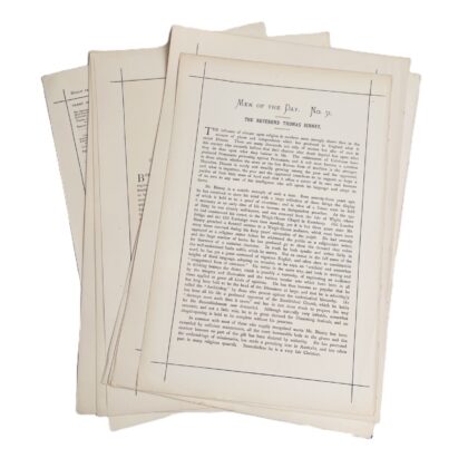 Collection of 9 Antique Vanity Fair Text Prints – c.Late 1800s-1900s #64836-16