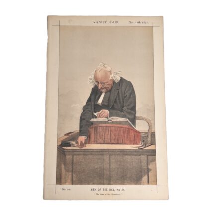 Vanity Fair Chromolithograph Print – 1872 – Men of the Day No. 51: Head of the Dissenters #64836