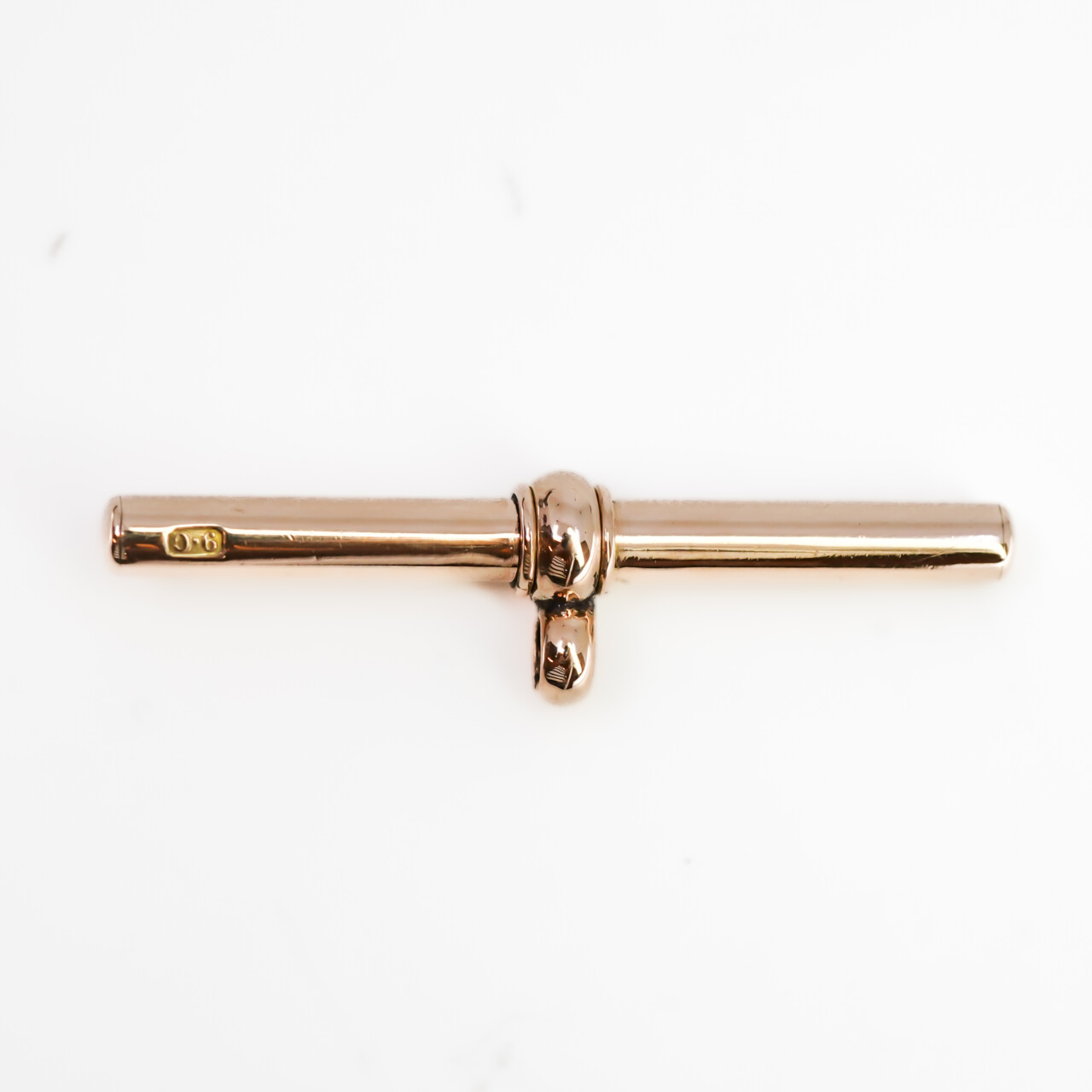 Vintage 9ct Rose Gold T Bar Pendant #65702 Vintage 9ct Rose Gold T Bar Pendant #65702 - Image 4