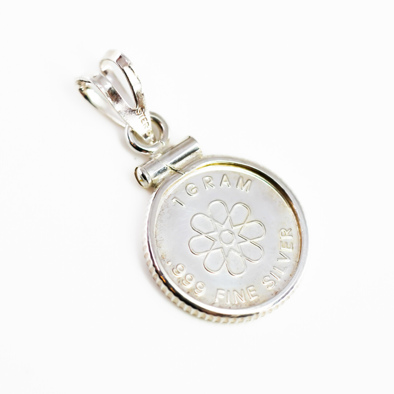 Small Fine Silver 1.0Gr Liberty Coin in Sterling Silver Mount #64619-5 Small Fine Silver 1.0Gr Liberty Coin in Sterling Silver Mount #64619-5 - Image 2