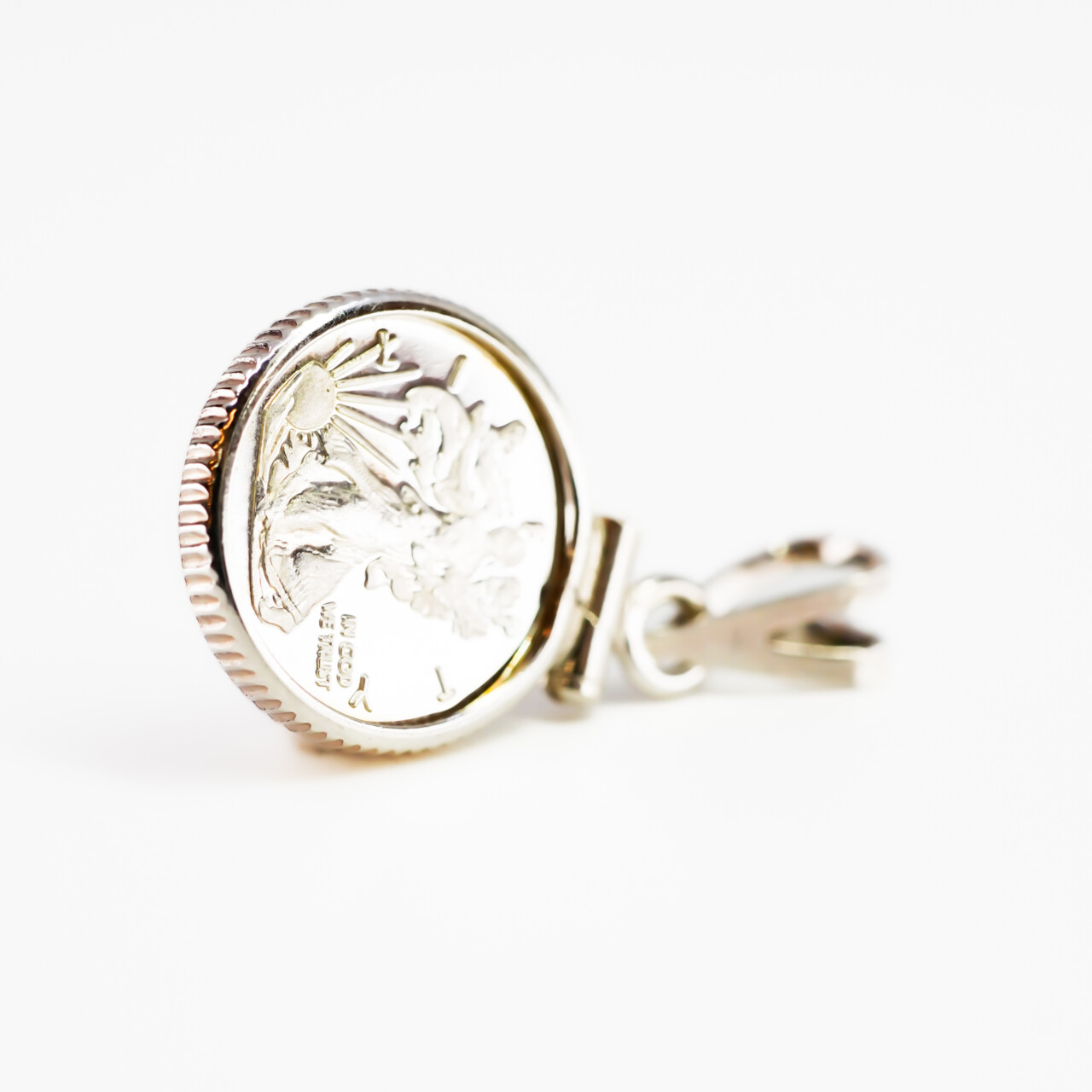 Small Fine Silver 1.0Gr Liberty Coin in Sterling Silver Mount #64619-5 Small Fine Silver 1.0Gr Liberty Coin in Sterling Silver Mount #64619-5 - Image 4