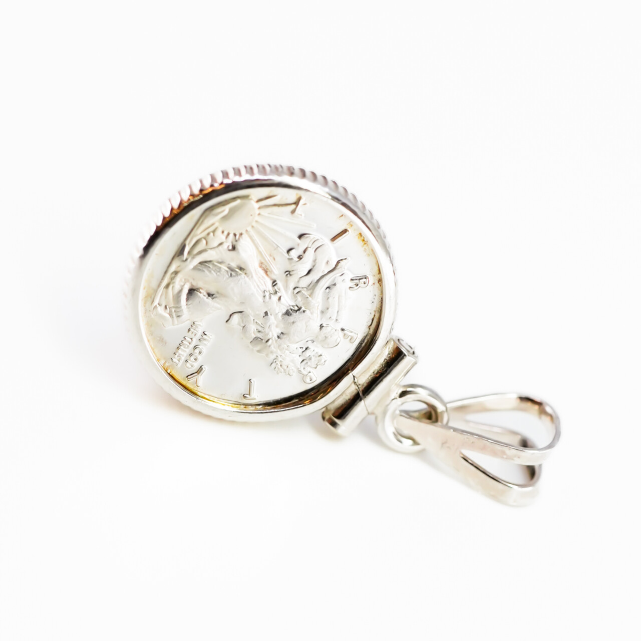 Small Fine Silver 1.0Gr Liberty Coin in Sterling Silver Mount #64619-5 Small Fine Silver 1.0Gr Liberty Coin in Sterling Silver Mount #64619-5 - Image 5