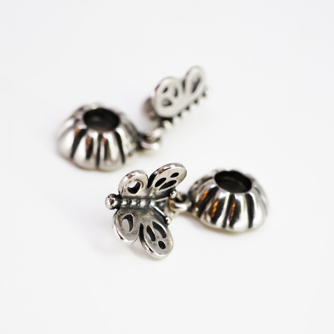 Pandora Sterling Silver Friends Forever Butterfly Dangle Spilt Charm #65169-5