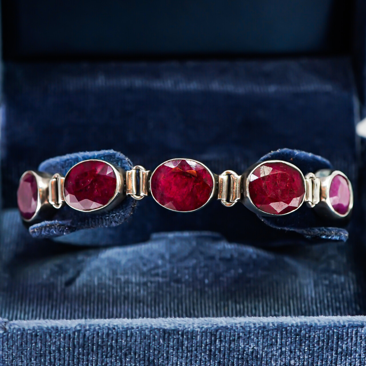 Sterling Silver Natural Ruby Bracelet 20cm #64304-1 Sterling Silver Natural Ruby Bracelet 20cm #64304-1 - Image 8