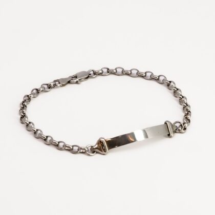 Sterling Silver ID Belcher Link Bracelet - 19cm #65759