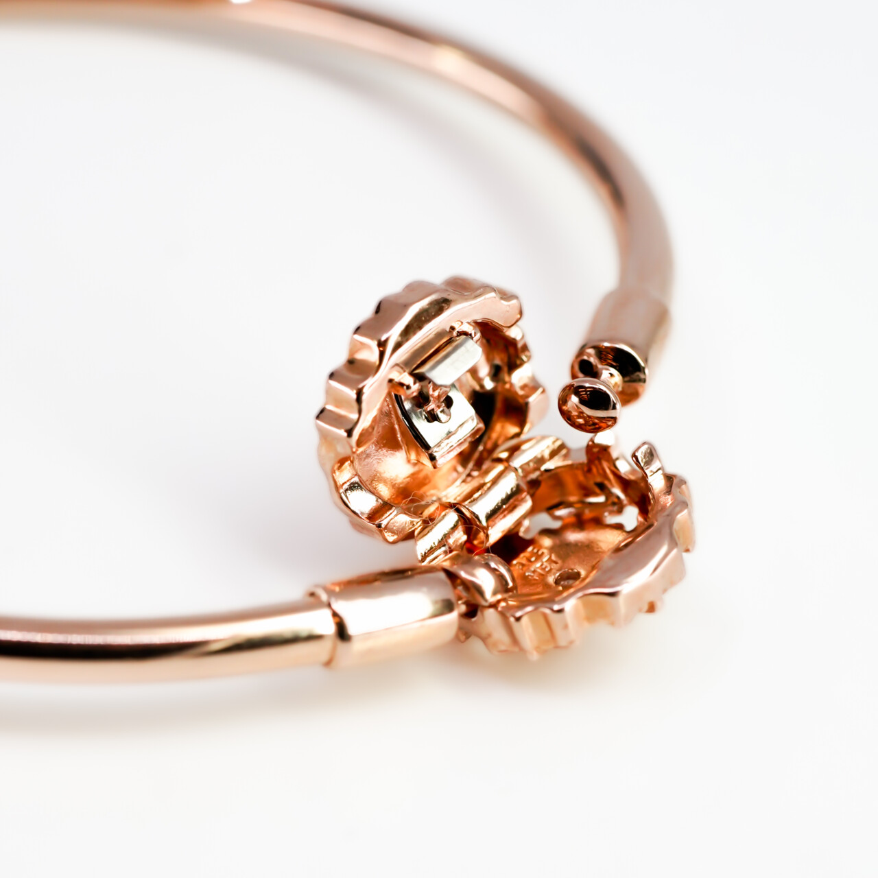 Pandora Rose Gold Plated Snowflake Bangle 54mm ALE MET #66402 Pandora Rose Gold Plated Snowflake Bangle 54mm ALE MET #66402 - Image 3