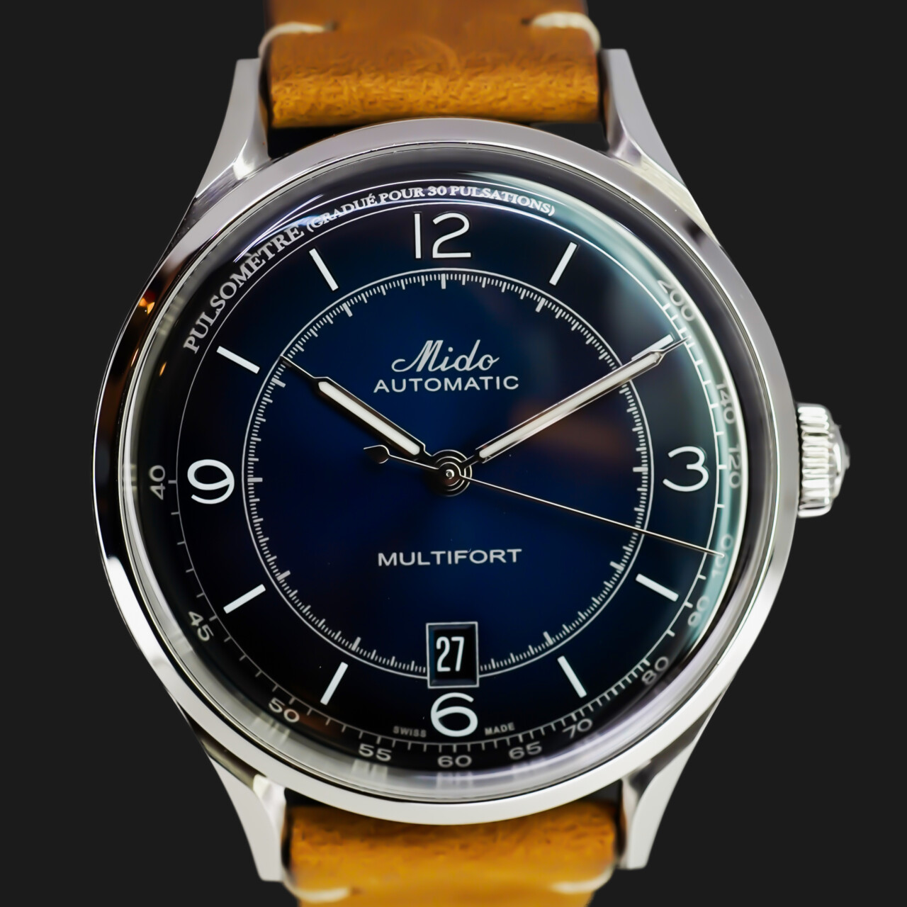 Mido Multifort Patrimony Automatic 40mm Watch – Blue Dial – Ref. M0404071604000 #66560