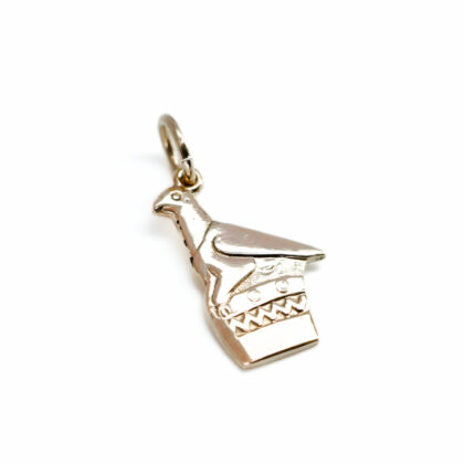 9ct Yellow Gold Zimbabwe Bird Pendant #66359