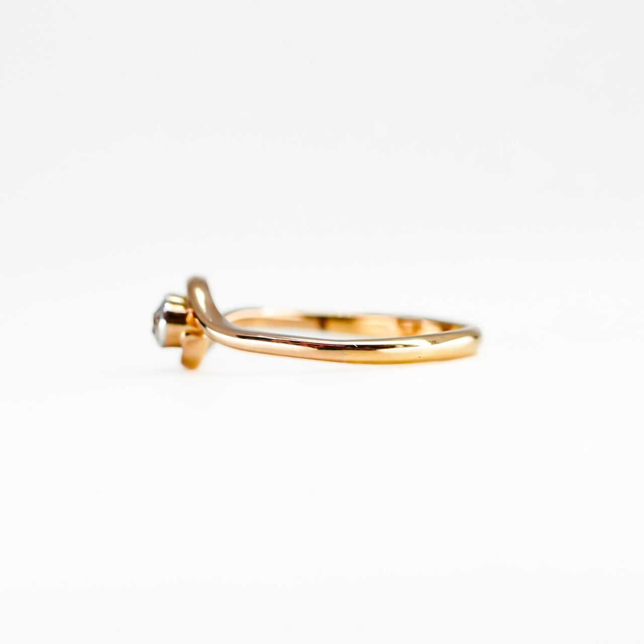 Vintage 18ct Yellow Gold Moi et Toi Diamond Ring Size O #66293 Vintage 18ct Yellow Gold Moi et Toi Diamond Ring Size O #66293 - Image 5
