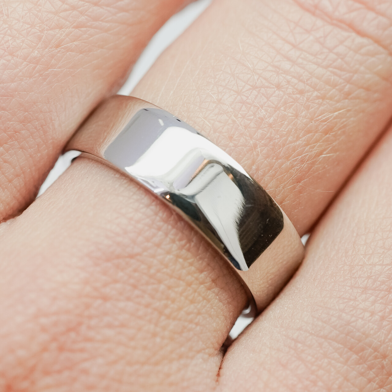 Palladium 950 Wide Wedding Band - Ring Size S #66403 Palladium 950 Wide Wedding Band - Ring Size S #66403 - Image 3