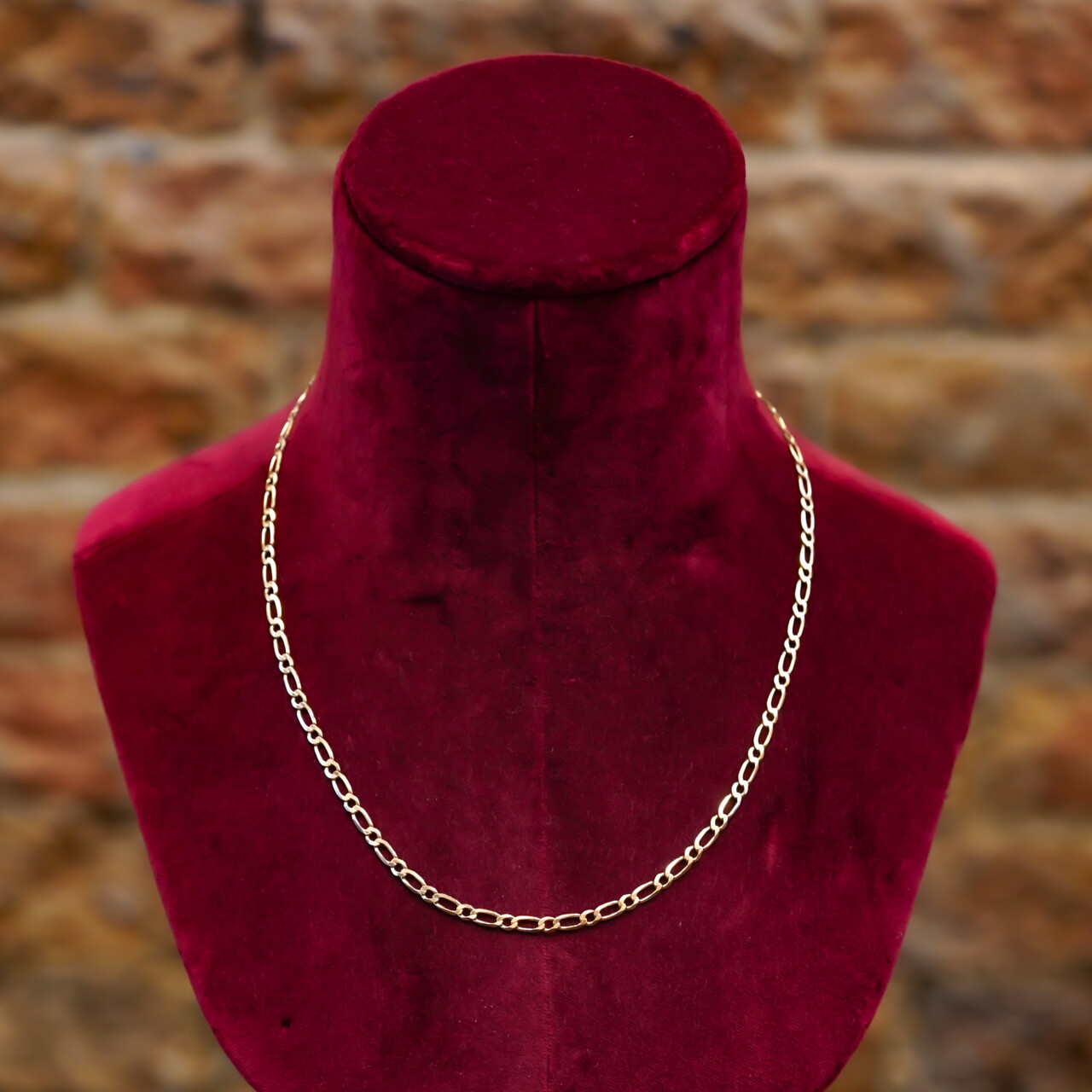 9ct Yellow Gold 1-1 Figaro Chain – 50cm – 4mm Wide #66603