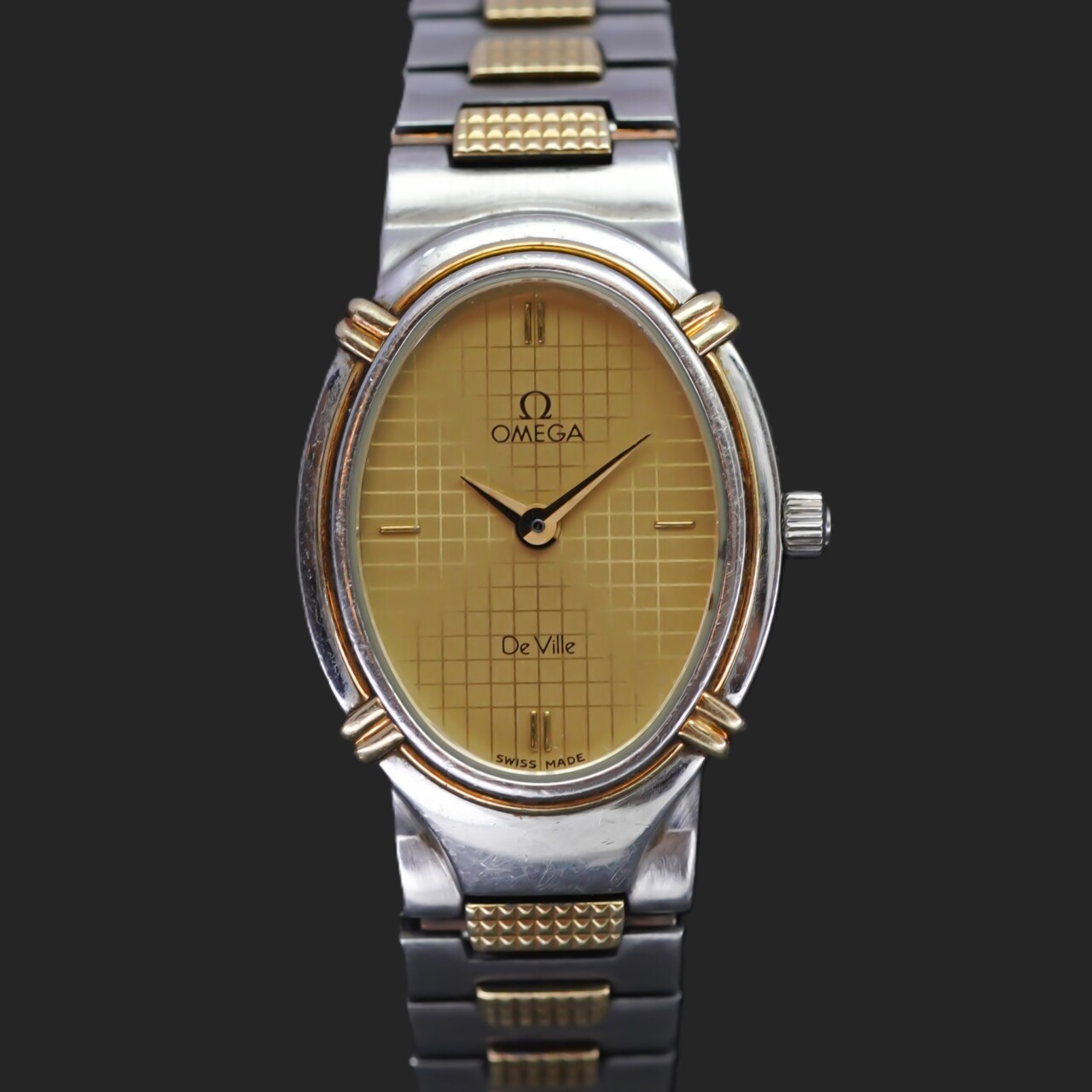 Vintage Omega De Ville 2-Tone Oval Ladies Watch (c.1984) #66550