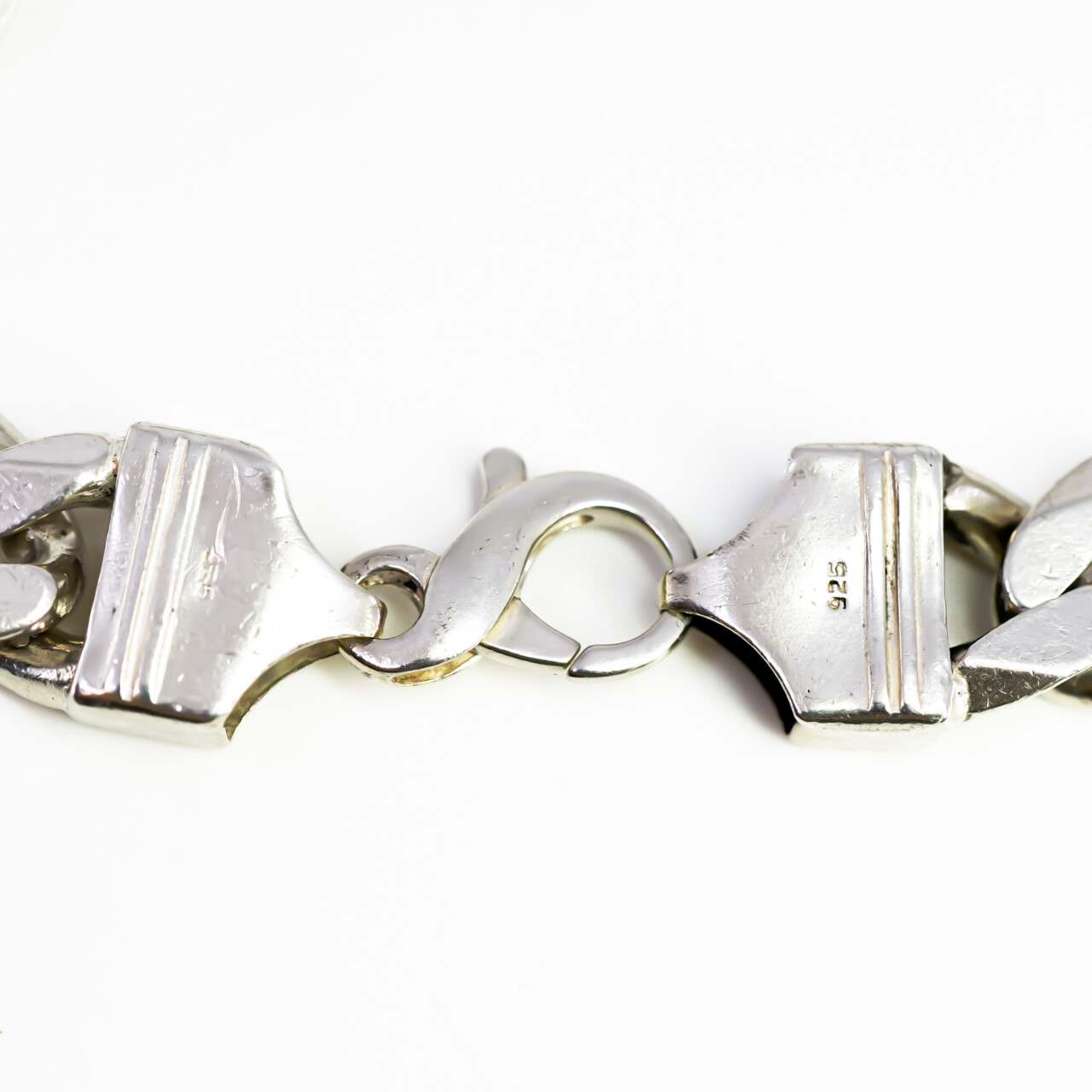 Large Sterling Silver Curb Link Men's Bracelet – 25cm #66778 Large Sterling Silver Curb Link Men's Bracelet – 25cm #66778 - Image 4