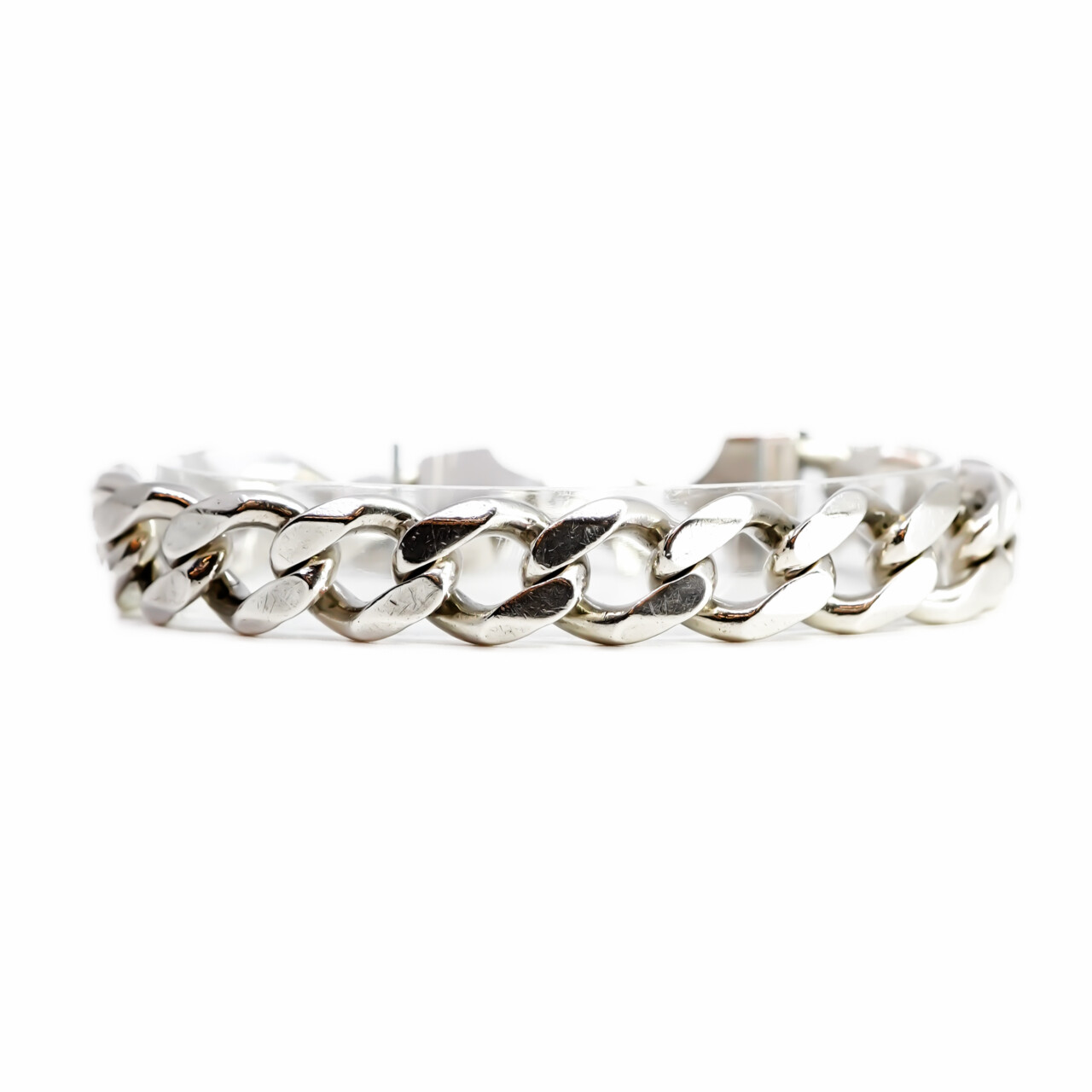 Large Sterling Silver Curb Link Men's Bracelet – 25cm #66778 Large Sterling Silver Curb Link Men's Bracelet – 25cm #66778 - Image 5
