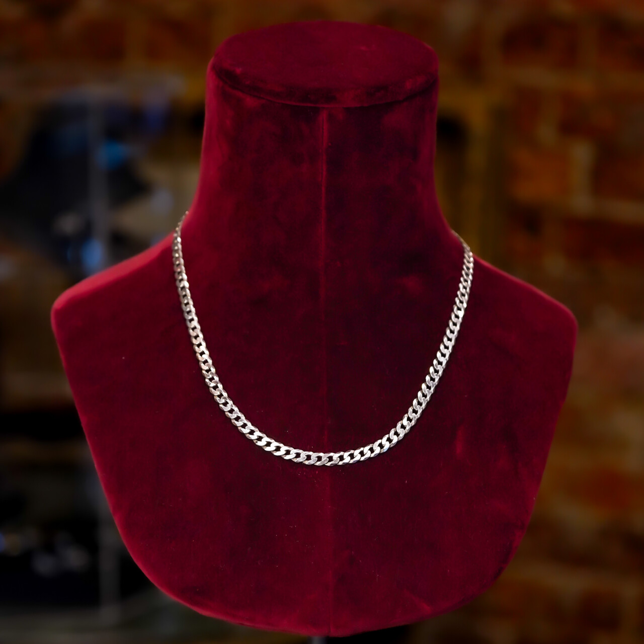 Sterling Silver Curb Link Necklace – 50cm / 6mm Wide #66781