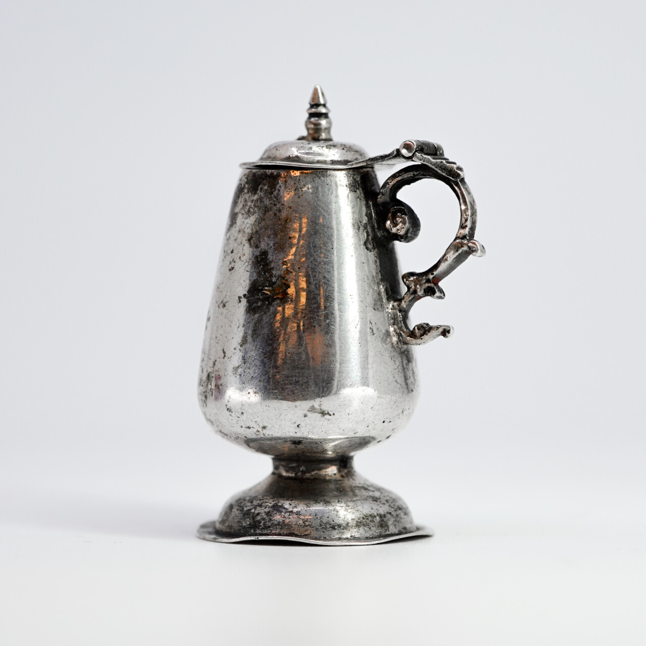 Antique Dutch Solid Silver Miniature Jug – c.18th Century – 23.4g #65184