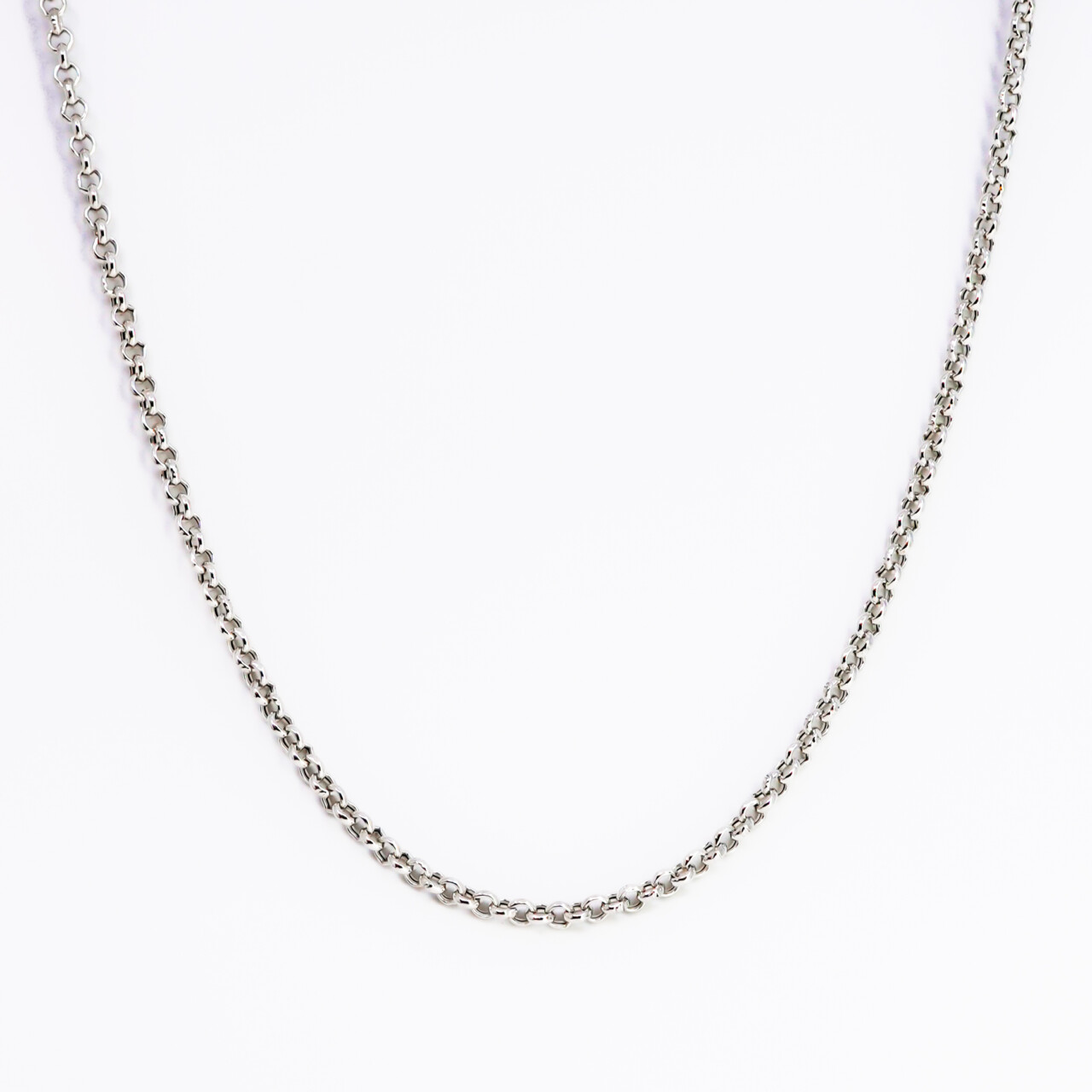 Sterling Silver Belcher Chain Necklace – 50cm 4.5mm Links #66617
