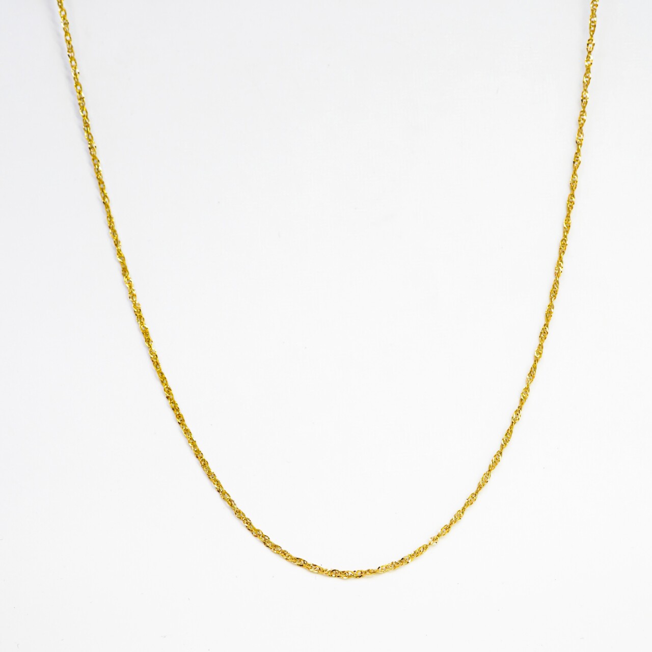 9ct Yellow Gold Fine Rope Necklace Chain – 50cm #66627 - Monty's