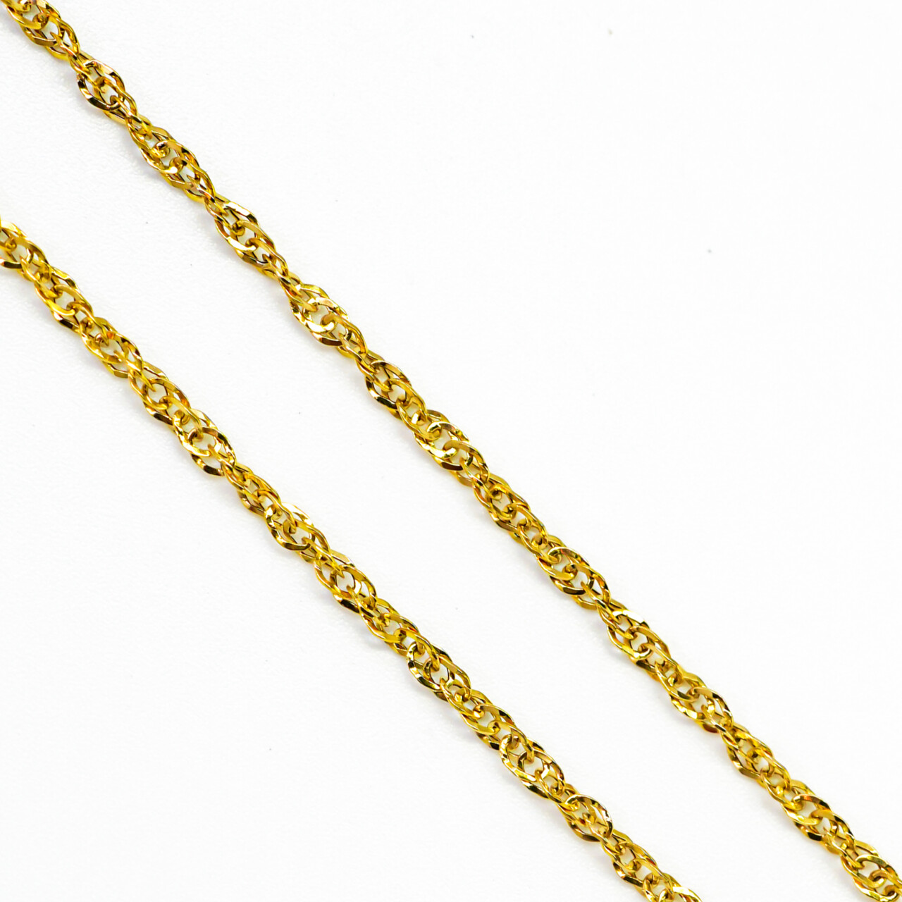 9ct Yellow Gold Fine Rope Necklace Chain – 50cm #66627 - Monty's