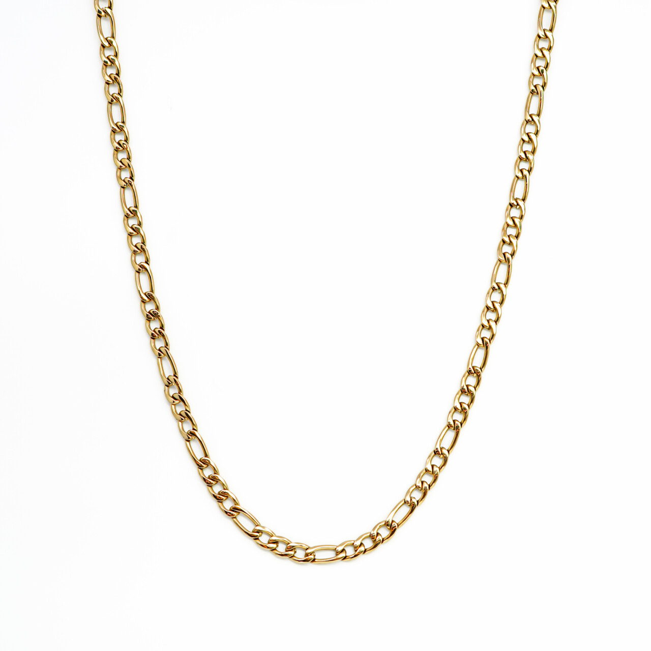 Blaze Gold-Plated Stainless Steel Figaro Chain – 55cm #66737