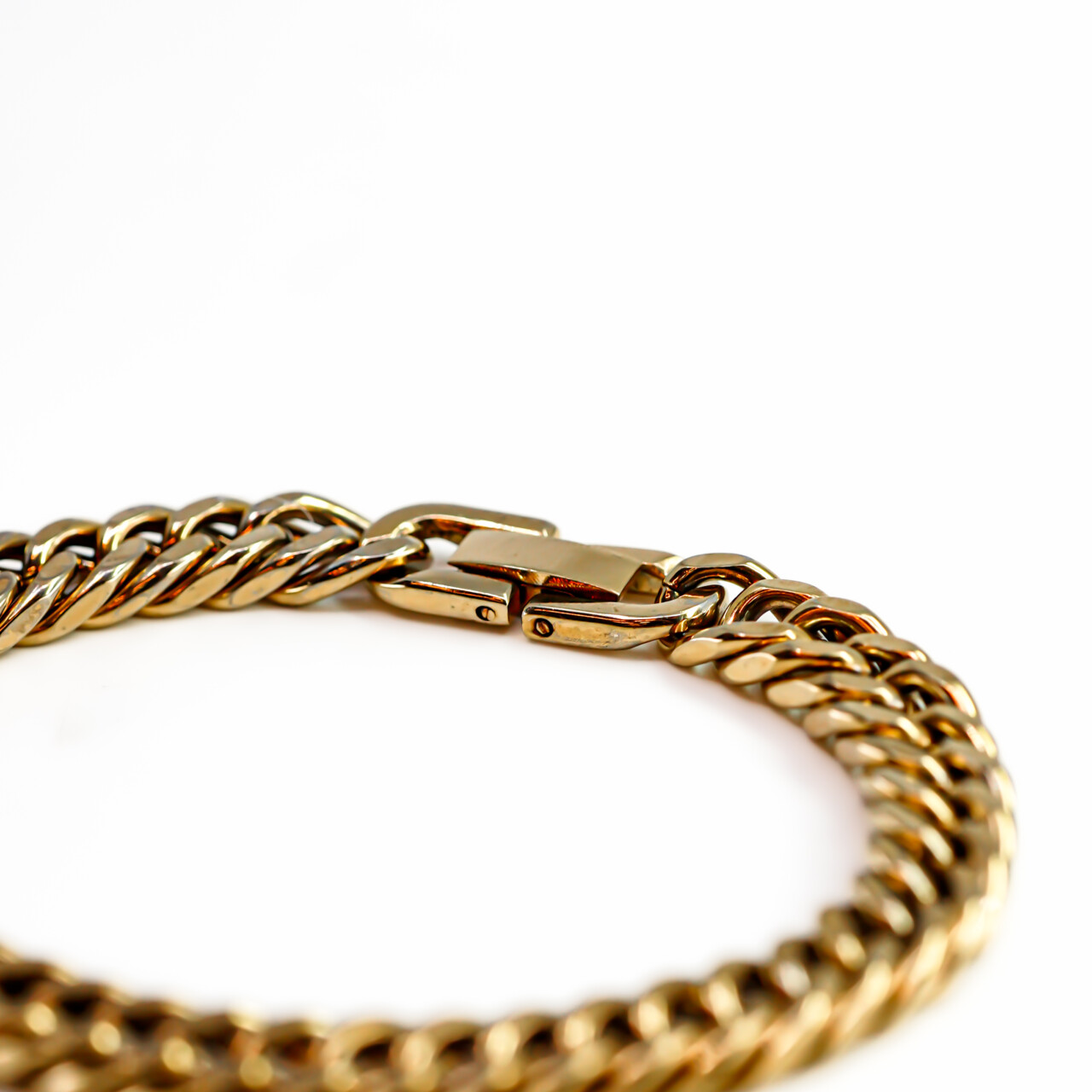 Gold-Plated Stainless Steel Curb Link Bracelet – 18.5cm #66736 Gold-Plated Stainless Steel Curb Link Bracelet – 18.5cm #66736 - Image 6