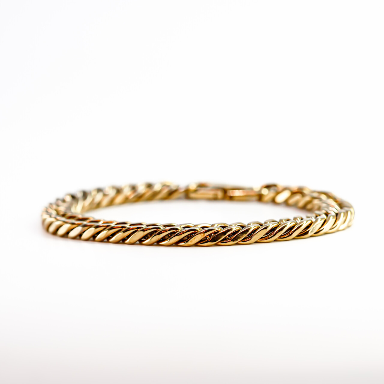 Gold-Plated Stainless Steel Curb Link Bracelet – 18.5cm #66736 Gold-Plated Stainless Steel Curb Link Bracelet – 18.5cm #66736 - Image 5