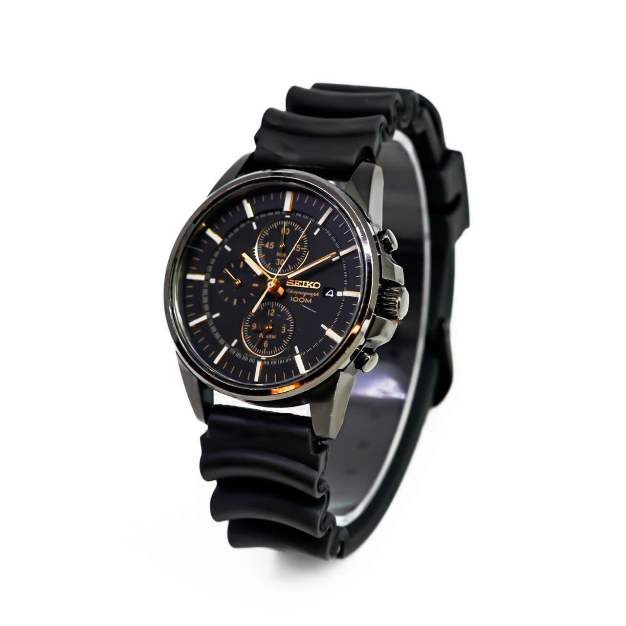 Seiko Chronograph Quartz Watch 7T62-0LD0 - 41mm - Black Case
