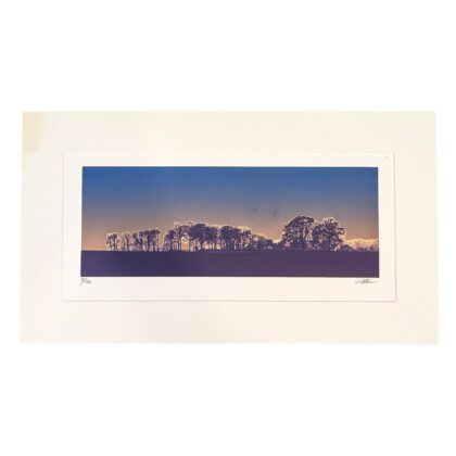 Hiroshi Shimura Panoramic Sunset Trees Landscape Serigraph Limited to 120 | Hand Signed #64848