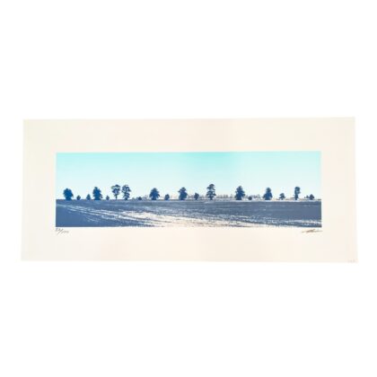 Hiroshi Shimura Minty Horizon with Trees Panoramic Serigraph Limited to 120 | Hand Signed #64855
