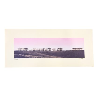 Hiroshi Shimura Pink Horizon Trees Landscape Serigraph Limited to 120 | Hand Signed #64854