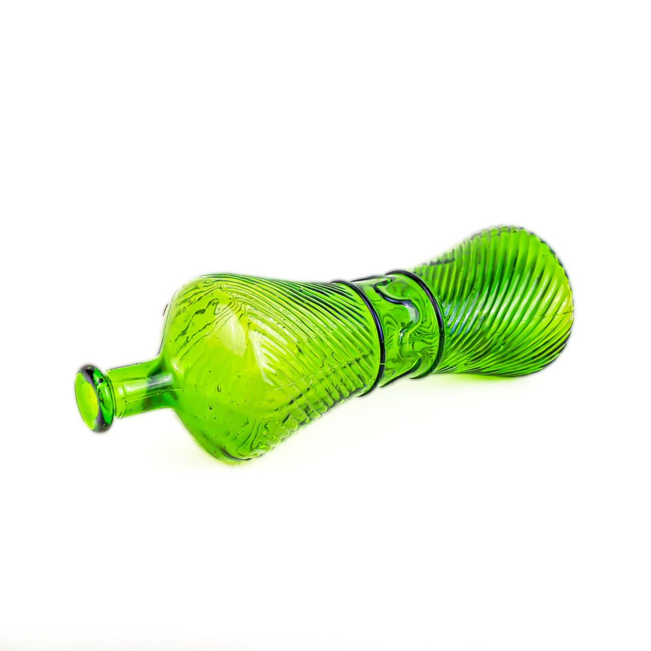 Vintage Italian Green Art Glass Bottle Vase – Swirl Pattern – Mid-Century Style 34cm #66980 Vintage Italian Green Art Glass Bottle Vase – Swirl Pattern – Mid-Century Style 34cm #66980 - Image 7