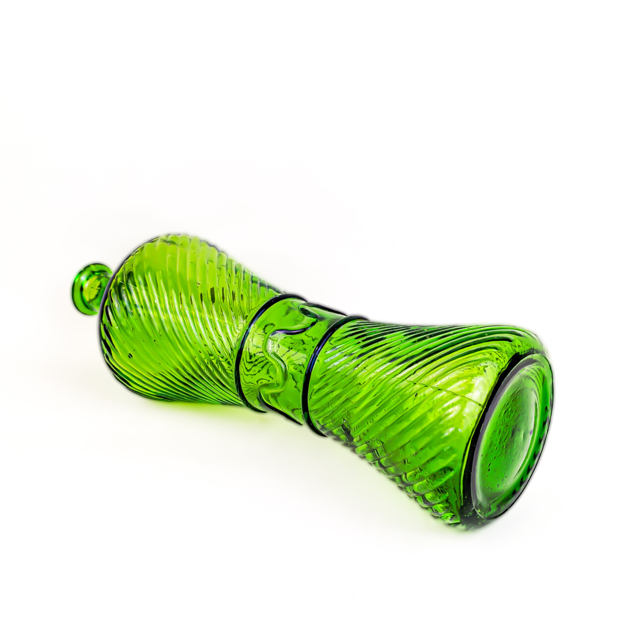 Vintage Italian Green Art Glass Bottle Vase – Swirl Pattern – Mid-Century Style 34cm #66980 Vintage Italian Green Art Glass Bottle Vase – Swirl Pattern – Mid-Century Style 34cm #66980 - Image 6