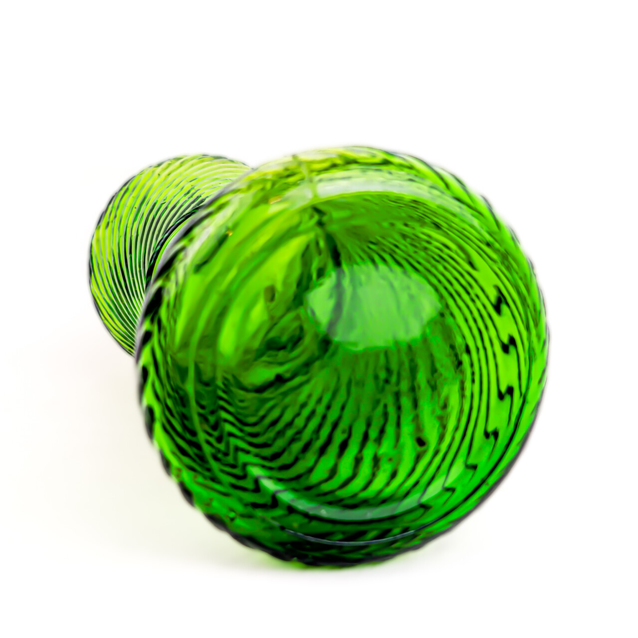 Vintage Italian Green Art Glass Bottle Vase – Swirl Pattern – Mid-Century Style 34cm #66980 Vintage Italian Green Art Glass Bottle Vase – Swirl Pattern – Mid-Century Style 34cm #66980 - Image 5