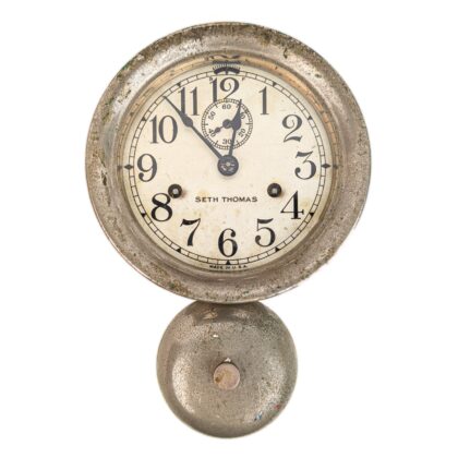 Rare Seth Thomas WW2 Era US Navy Alarm Bell Clock - Running #66981