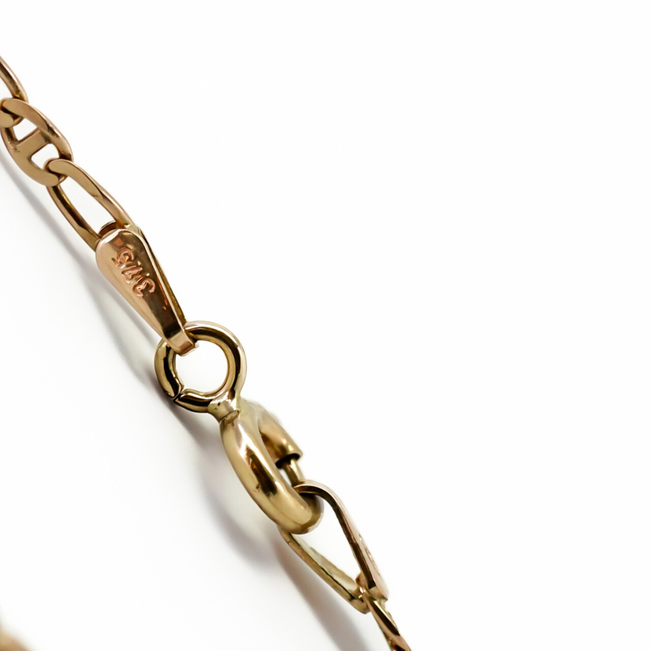 9ct Yellow Gold Anchor Figaro Link Chain Necklace 45cm #67117 9ct Yellow Gold Anchor Figaro Link Chain Necklace 45cm #67117 - Image 5