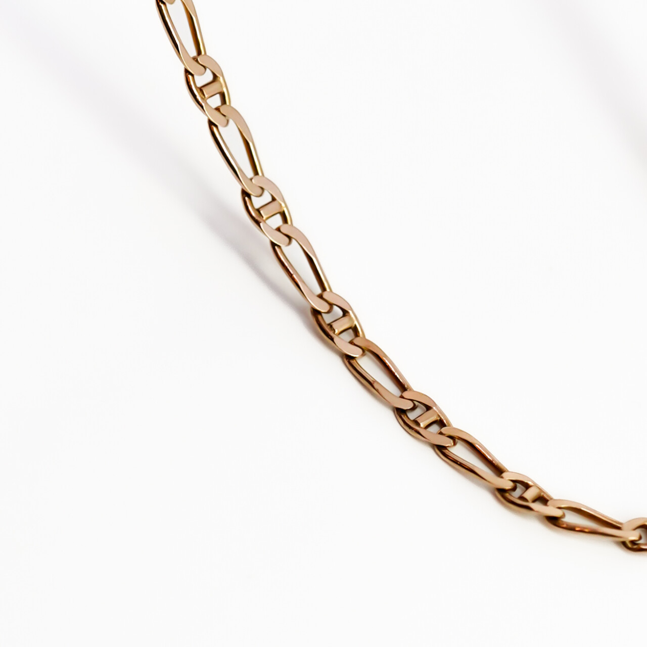 9ct Yellow Gold Anchor Figaro Link Chain Necklace 45cm #67117 9ct Yellow Gold Anchor Figaro Link Chain Necklace 45cm #67117 - Image 3