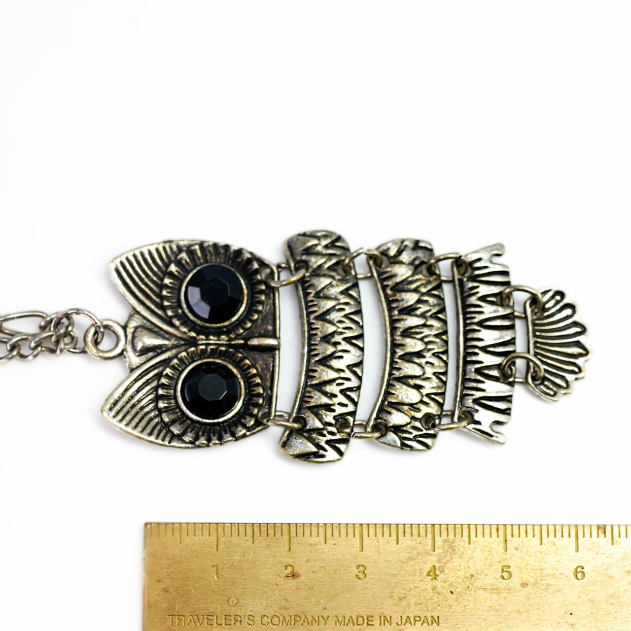 Costume Necklace with Segmented Owl Pendant – 75cm Chain #67135 Costume Necklace with Segmented Owl Pendant – 75cm Chain #67135 - Image 3