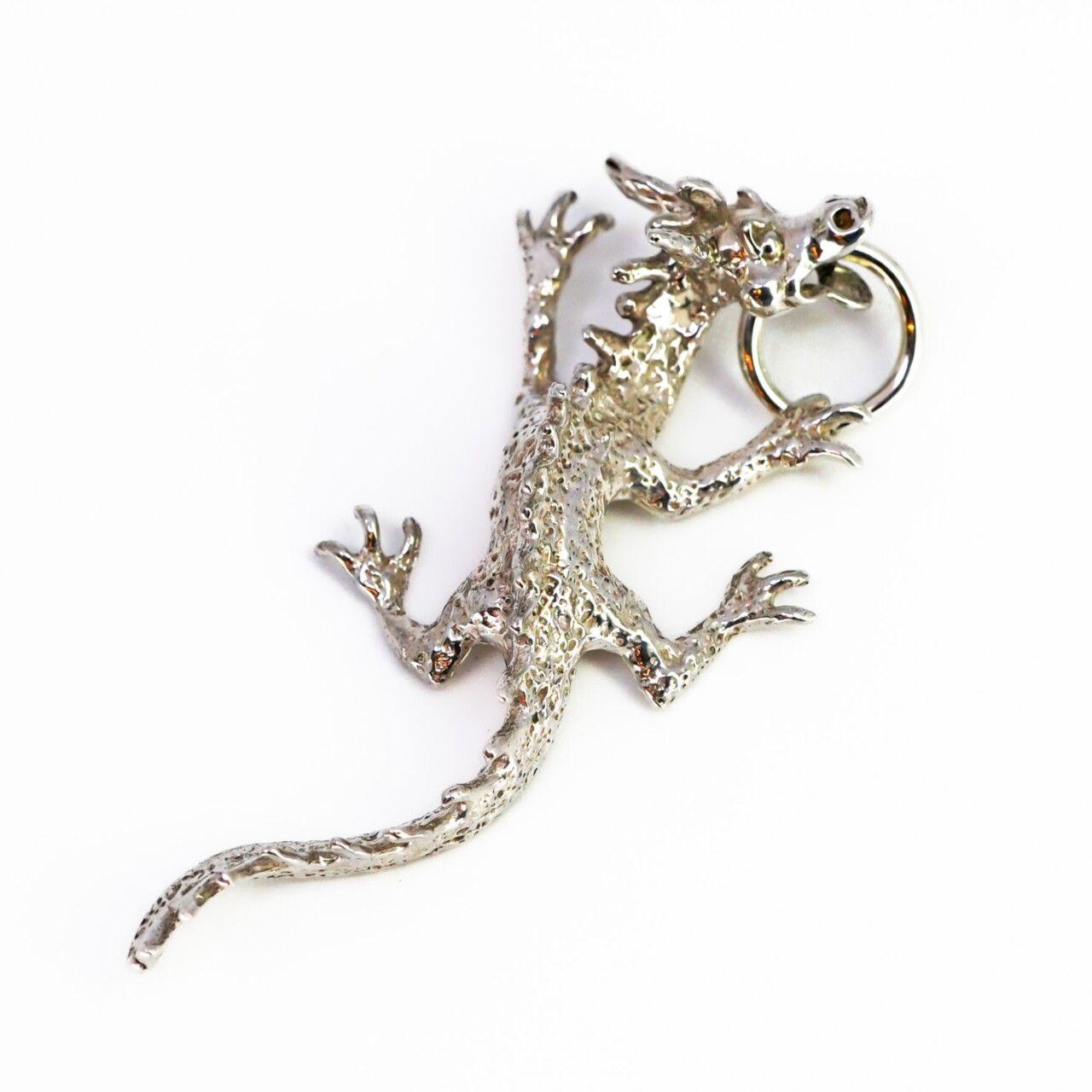 Large Sterling Silver Dragon Pendant #66679