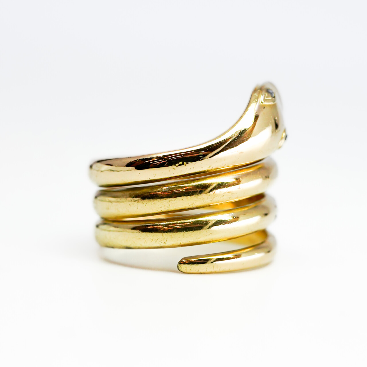 Antique 18ct Gold Coiled Snake Diamond Ring – London c.1873 #66839 Antique 18ct Gold Coiled Snake Diamond Ring – London c.1873 #66839 - Image 6