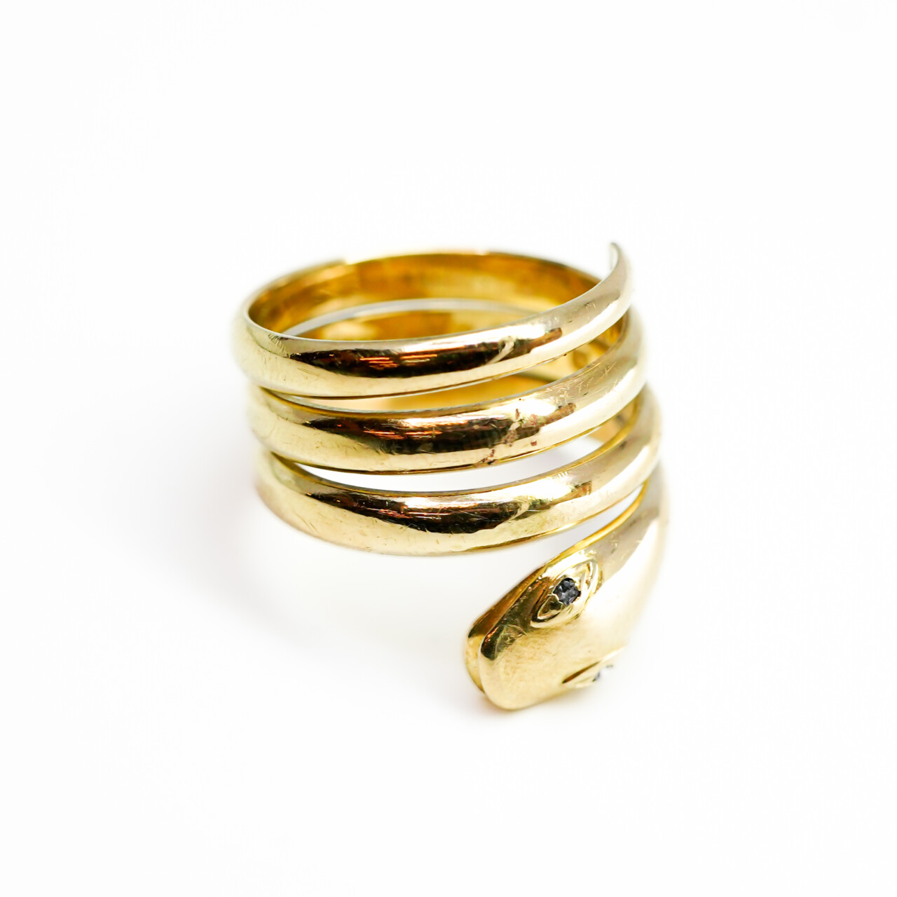 Antique 18ct Gold Coiled Snake Diamond Ring – London c.1873 #66839 Antique 18ct Gold Coiled Snake Diamond Ring – London c.1873 #66839 - Image 12