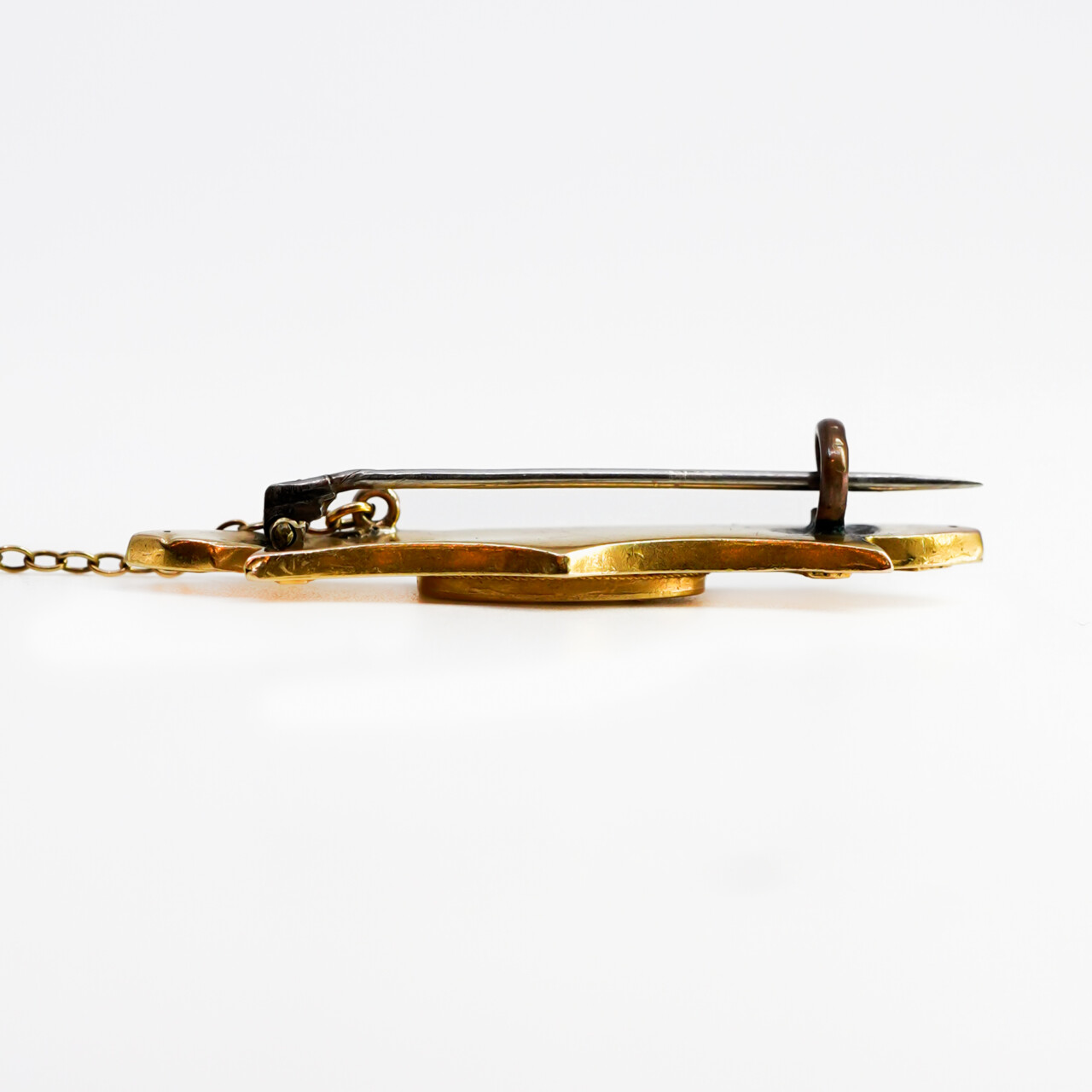 Antique 15ct Yellow Gold Sapphire & Rose Cut Diamond Brooch #67171 Antique 15ct Yellow Gold Sapphire & Rose Cut Diamond Brooch #67171 - Image 8