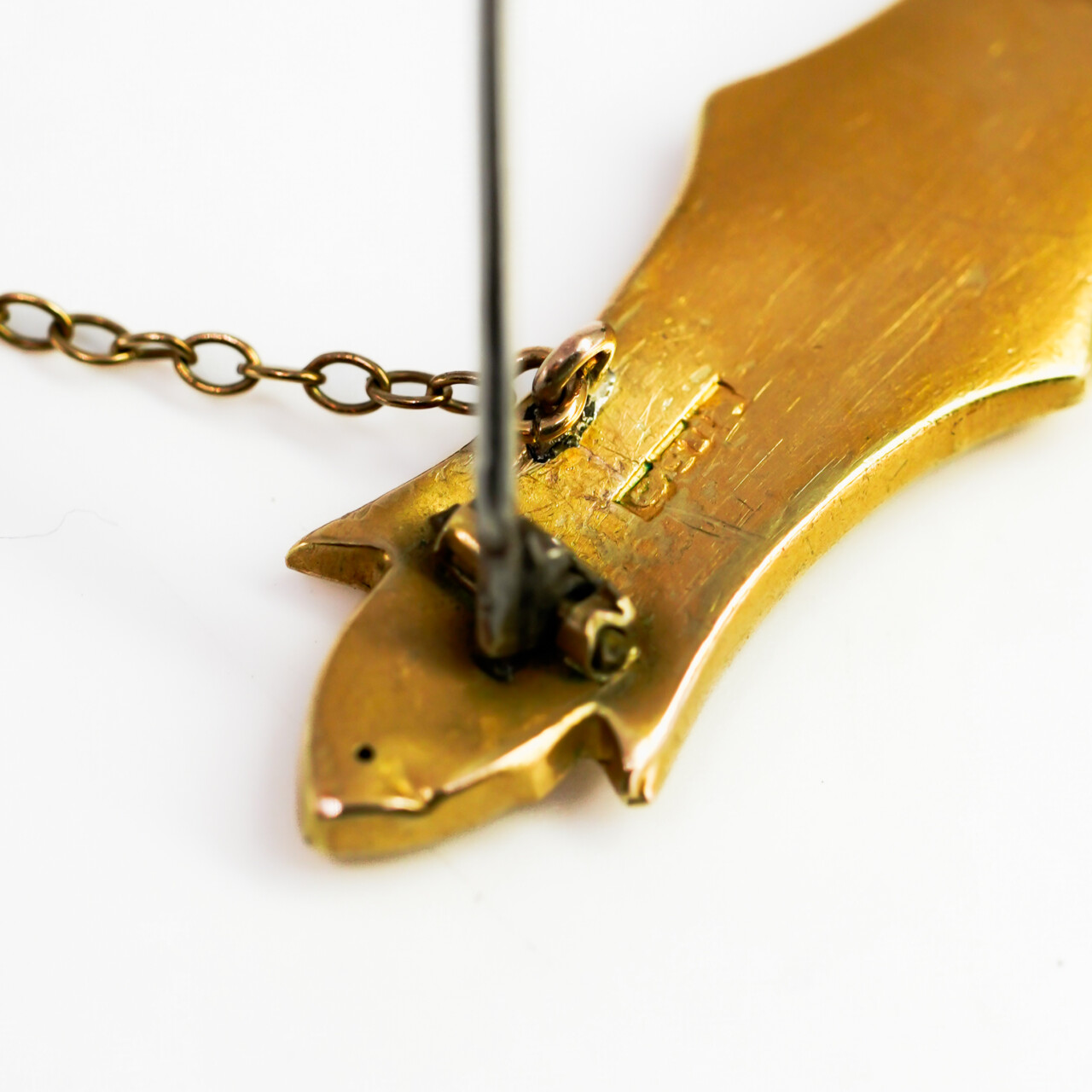 Antique 15ct Yellow Gold Sapphire & Rose Cut Diamond Brooch #67171 Antique 15ct Yellow Gold Sapphire & Rose Cut Diamond Brooch #67171 - Image 9