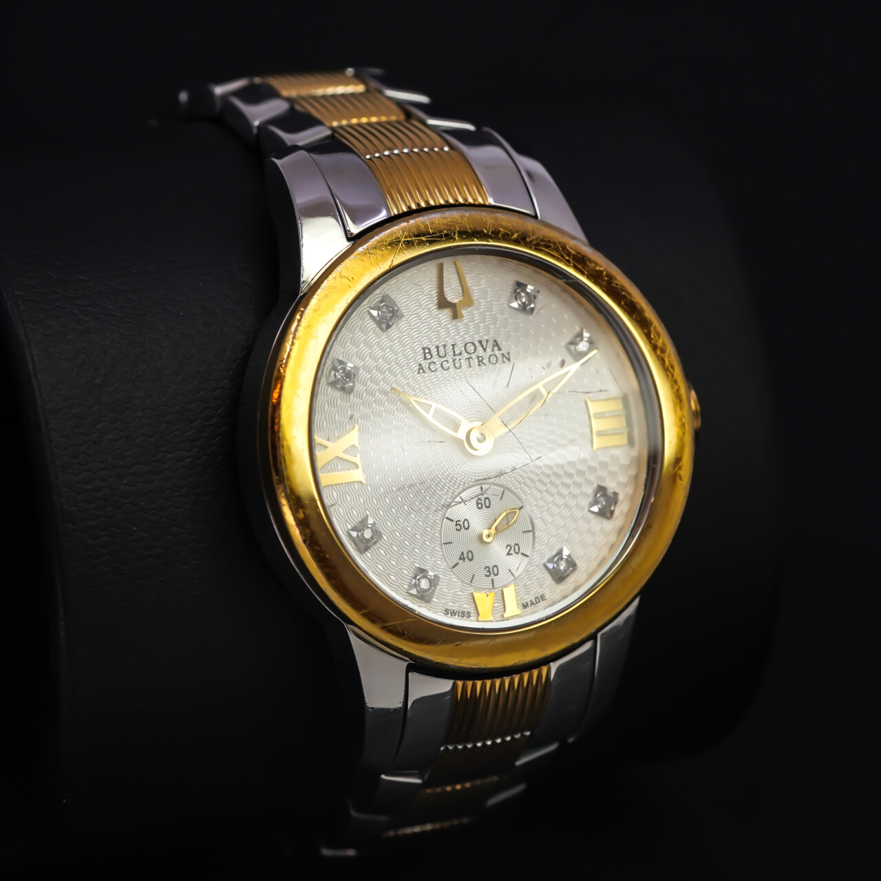 Bulova Accutron 65P100 31mm 2-Tone Swiss Diamond Watch #59385 Bulova Accutron 65P100 31mm 2-Tone Swiss Diamond Watch #59385 - Image 3