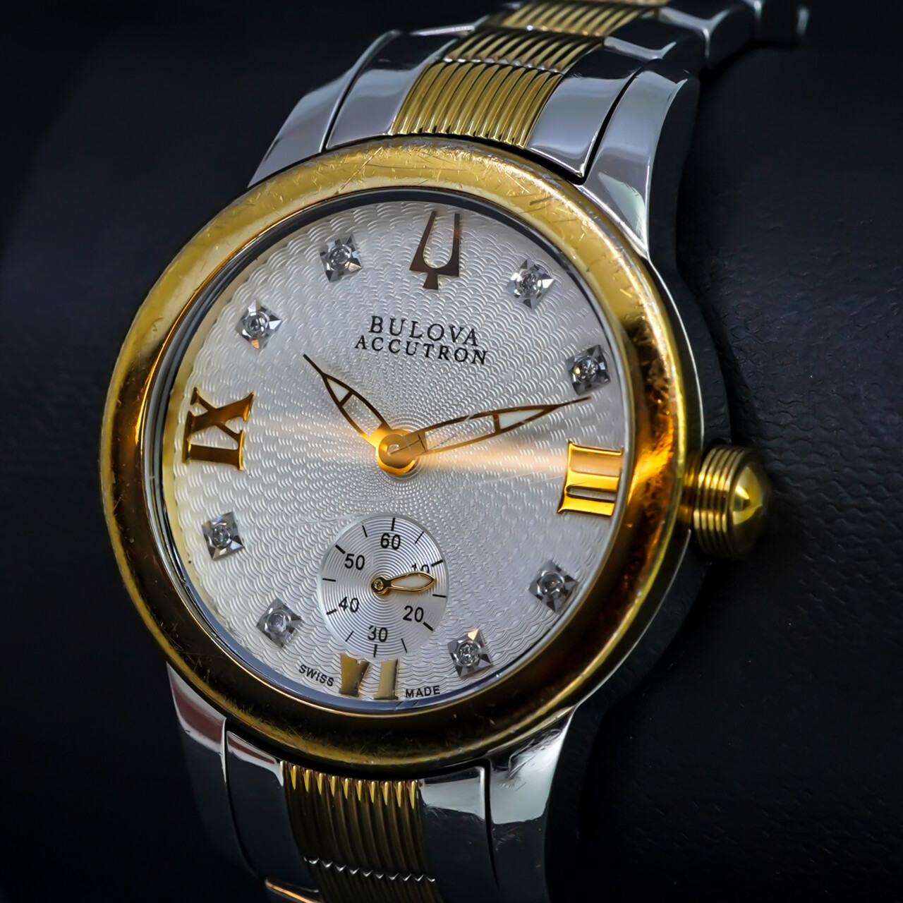 Bulova Accutron 65P100 31mm 2-Tone Swiss Diamond Watch #59385 Bulova Accutron 65P100 31mm 2-Tone Swiss Diamond Watch #59385 - Image 10